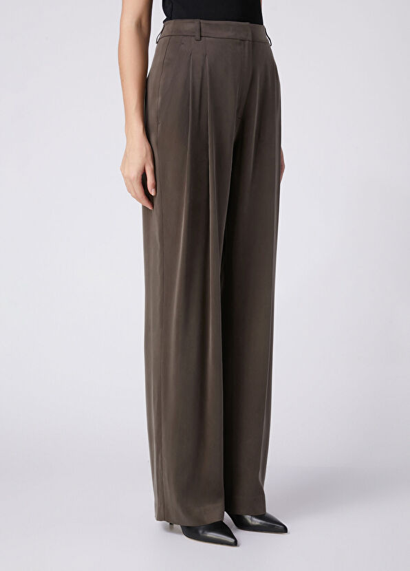 Beymen Club Khaki Cupro Palazzo Pants - 4
