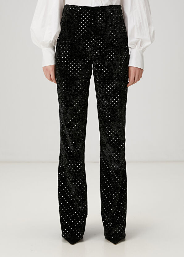 Beymen Club Black Embellished Velvet Evening Dresses - 4