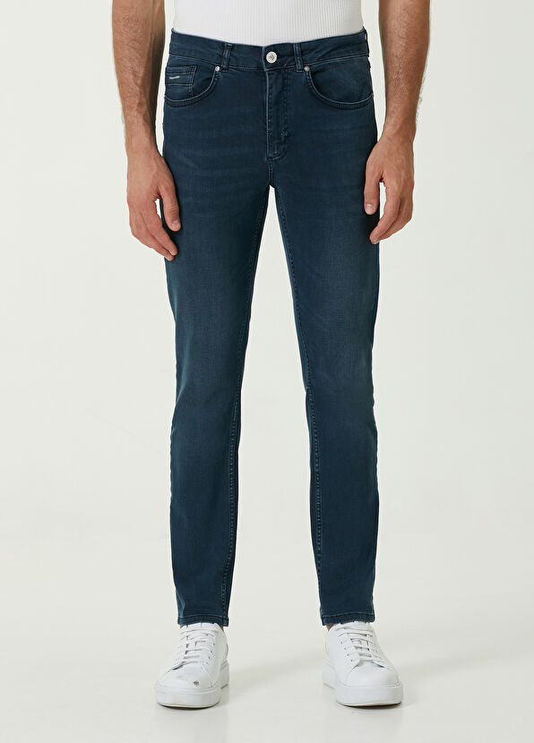 Beymen Club Slim Fit Mavi Örme Jean Pantolon - 2