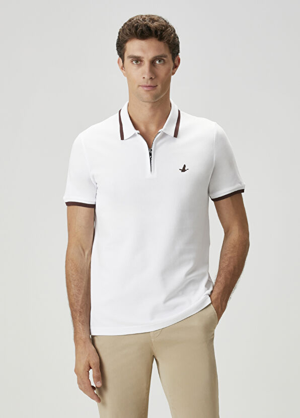 Beymen Club Coffee White Polo T-Shirt - 1
