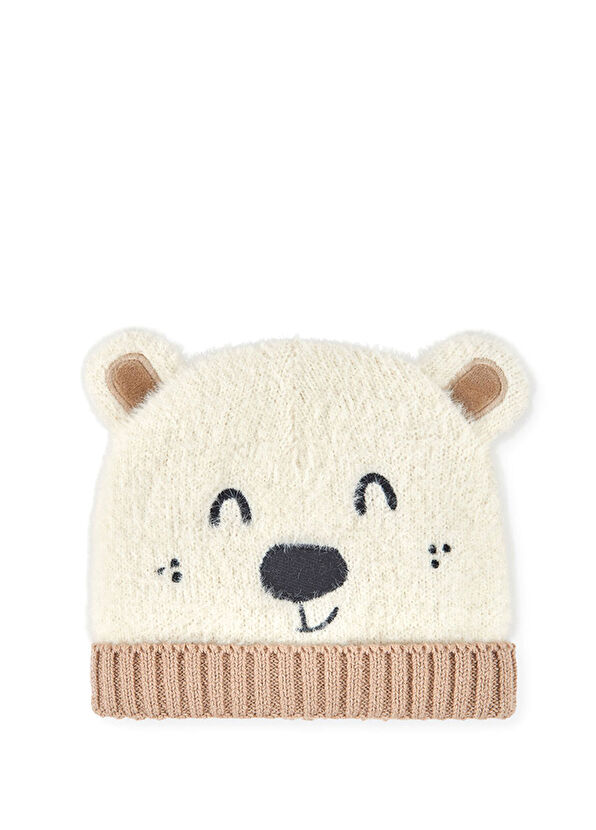 Boboli Bear Patterned Unisex Baby Knitted Beanie - 1