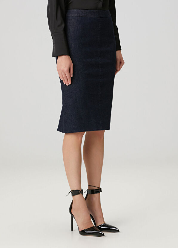 Tom Ford Lacivert Midi Denim Etek - 2