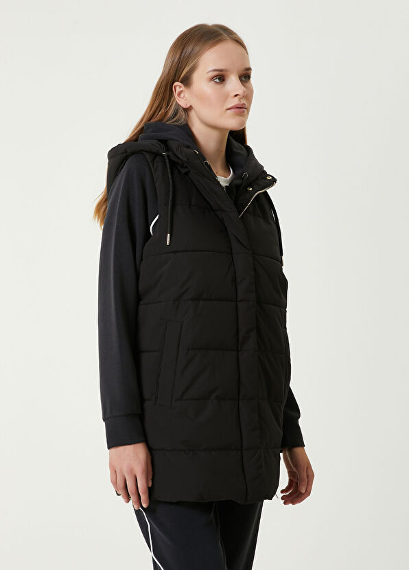 Beymen Club Black Hooded Puffer Vest - 4