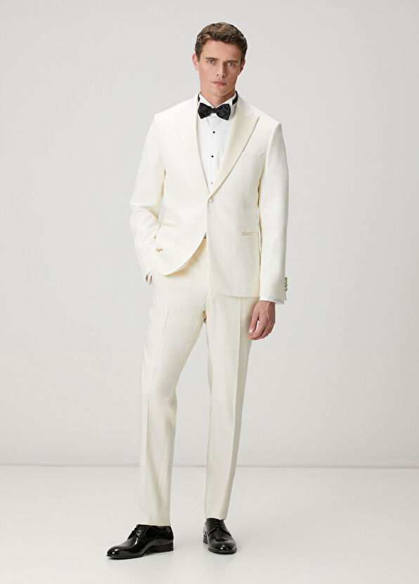 Beymen Club Off-White Wool One-Button Tuxedo - 1