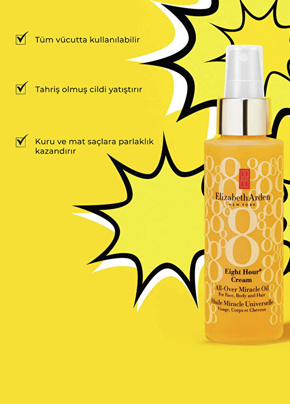 Elizabeth Arden Eight Hour All-Over Miracle Tüm Cilt Tipleri İçin Nemlendirici Saç ve Vücut Yağı 100 ml - 2