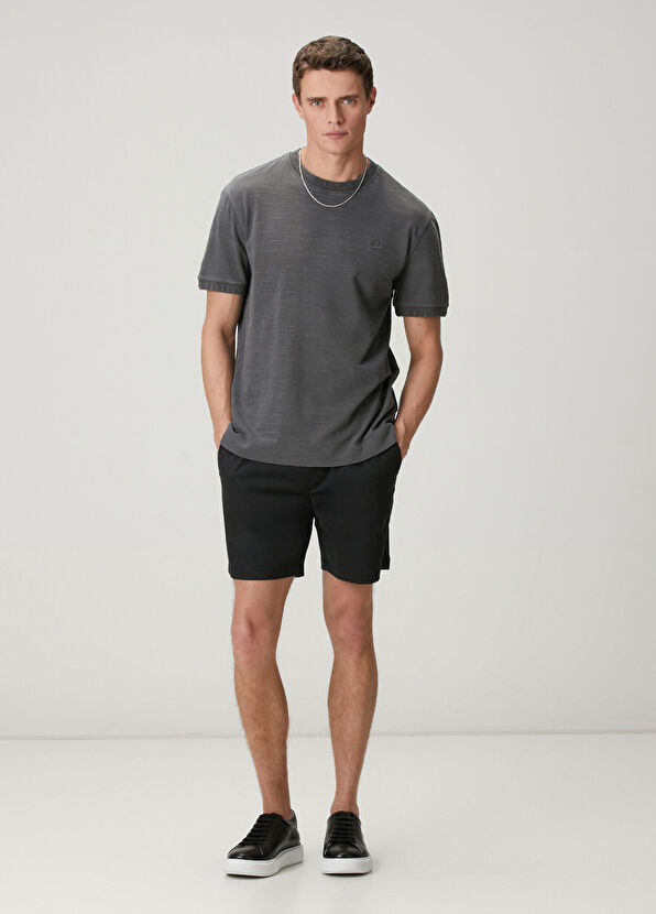Beymen Club Anthracite Relax Fit Flamed T-Shirt - 3