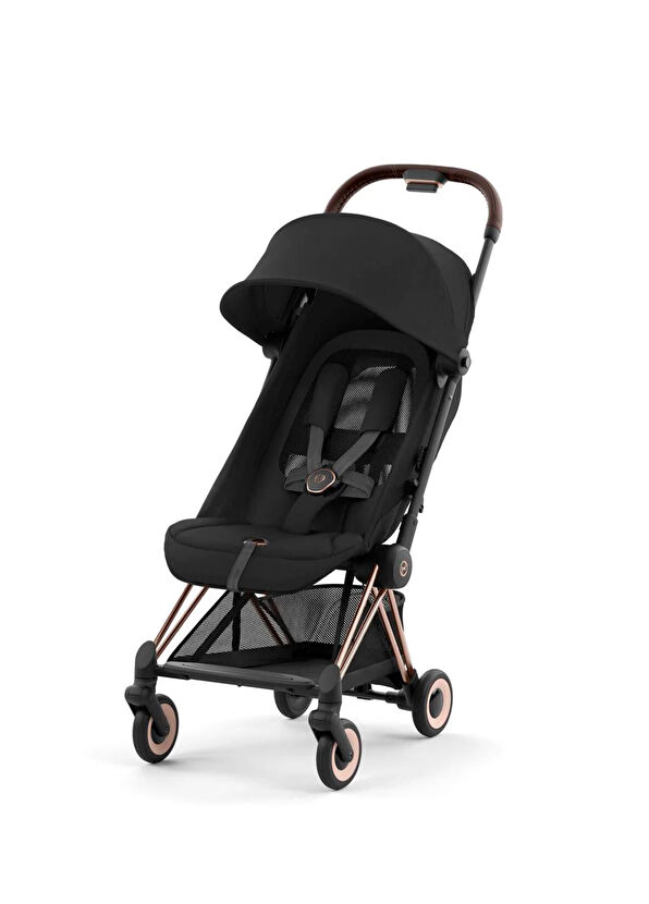 Resim Coya Lüks Rosegold Sephia Black Kabin Boy Bebek Arabası 