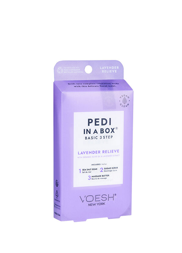 Voesh New York Pedi In A Box Basic Lavanta Relieve 3 Adımlı Pedikür Seti - 1