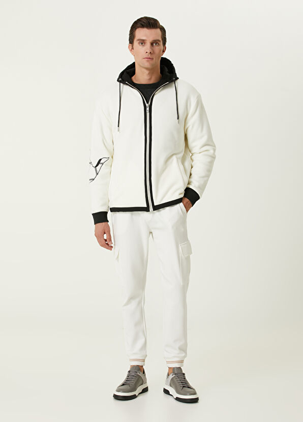 Beymen Club Ecru Logo Embroidered Coat - 3