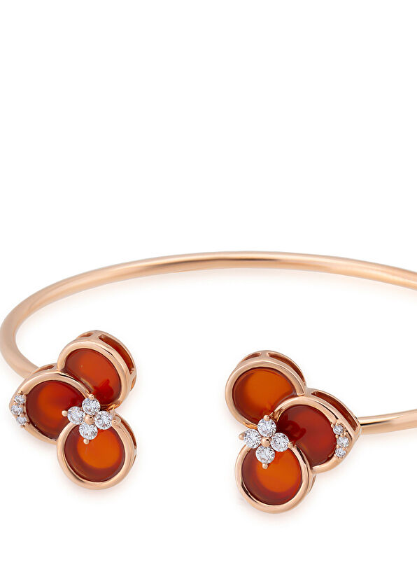 Mevaris Flora Akik Kadın Altın Bilezik - 2