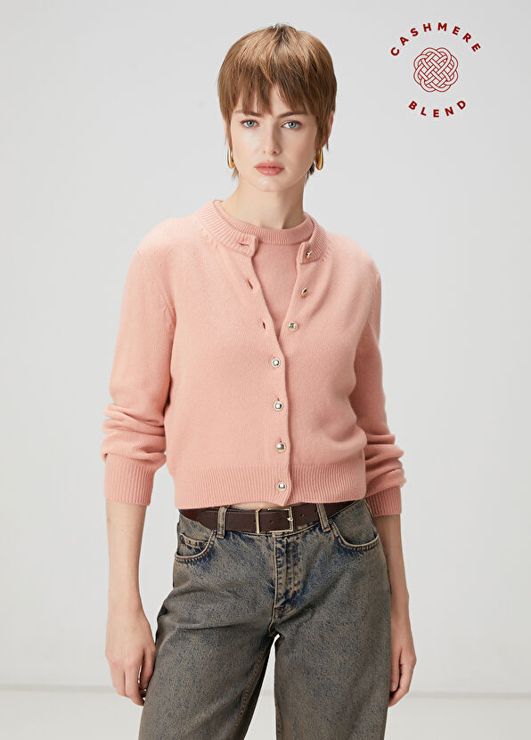 Beymen Club Salmon Cashmere Blend Cardigan - 1