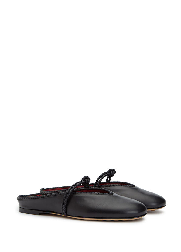 Bottega Veneta Lucia Black Leather Ballet Flat - 2