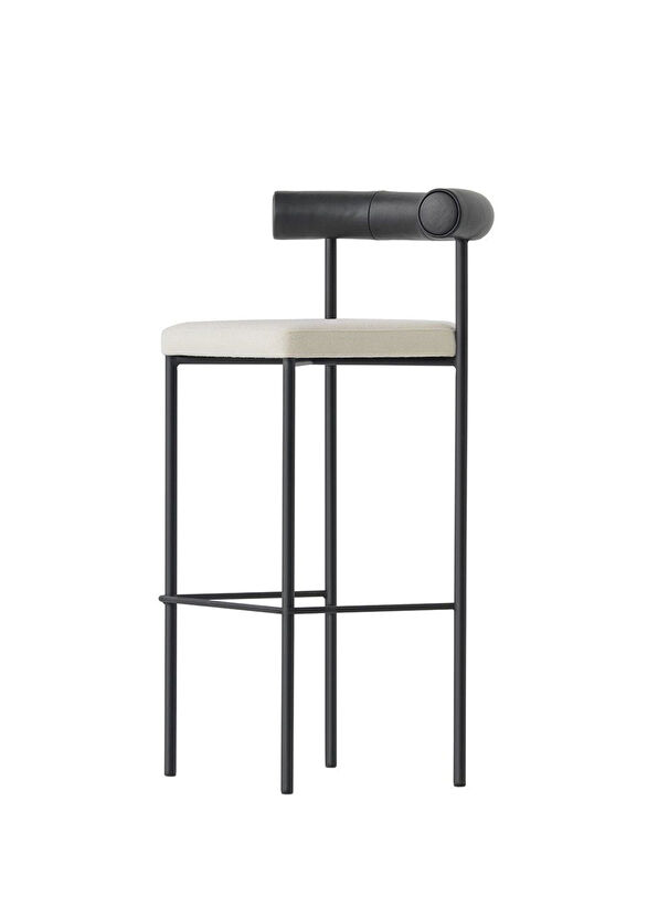 Solano Design Glam Siyah Metal Bar Sandalyesi - 1