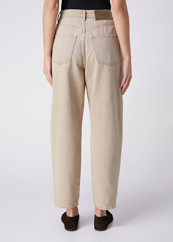 Beymen Club Tapered Fit Bej Jean Pantolon - 4