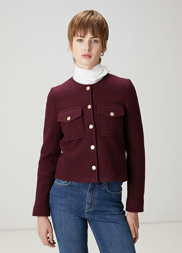 Beymen Club Plum Wool Jacket - 4