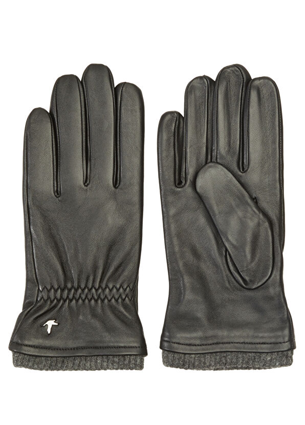 Beymen Club Siyah Erkek Deri Eldiven - 1