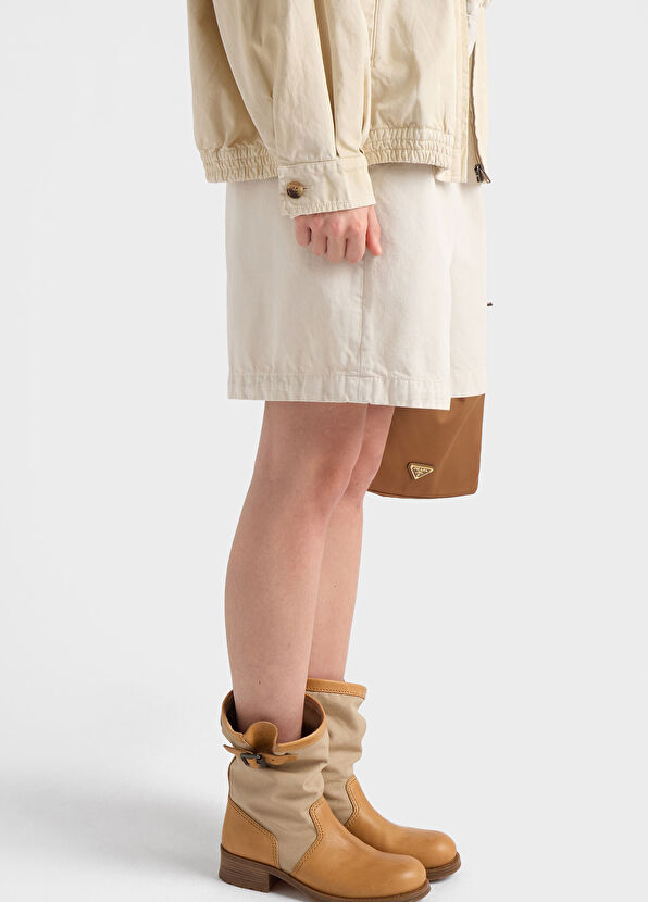 Nötr Deri ve Kanvas Kadın Bot - Görsel 4