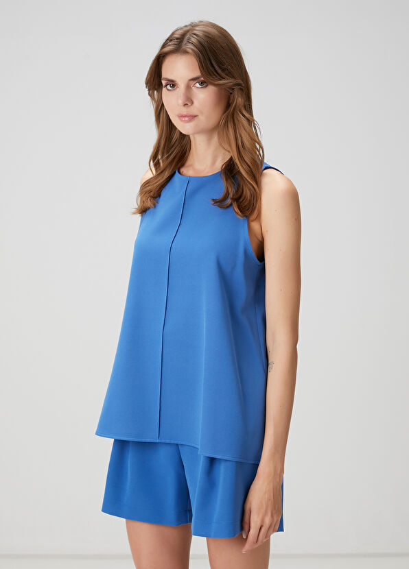 Beymen Club Blue Crepe Blouse - 1