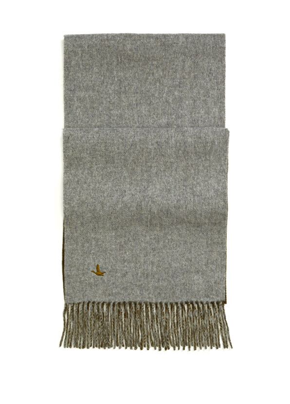 Beymen Club Grey Khaki Double-Sided Men's Wool Cashmere Scarf - 2