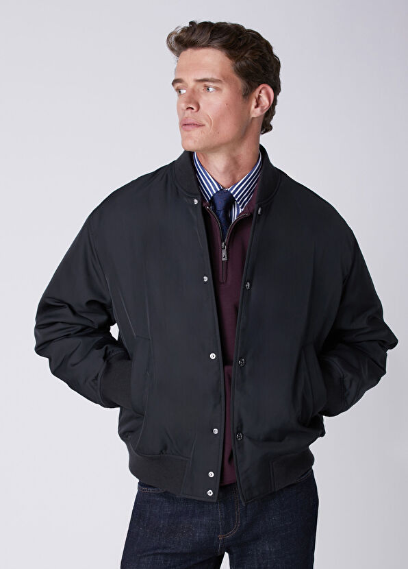 Beymen Club Black Woven Bomber Jacket - 2