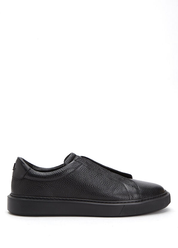 Beymen Club Black Elastic Men's Leather Flotter Sneakers - 1