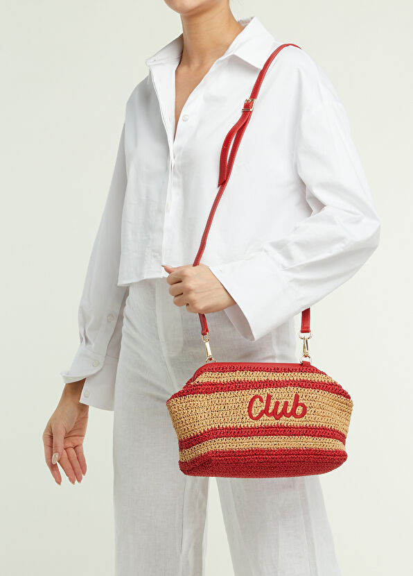 Beymen Club Kırmızı Kadın Rafya El Portföyü - 2