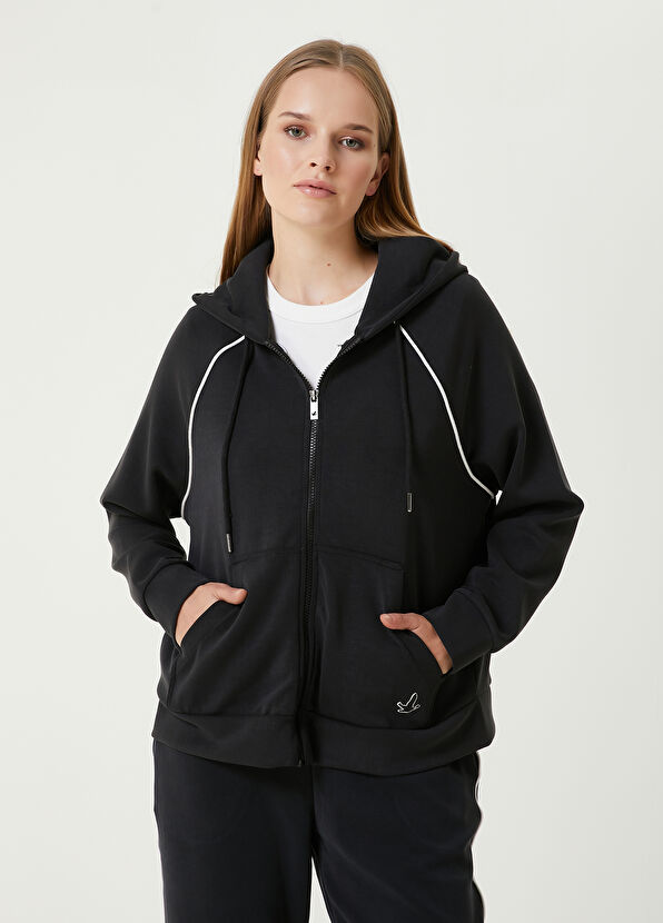Black Piping Detailed Sweatshirt Beymen Club Black Piping Detailed Sweatshirt - 1