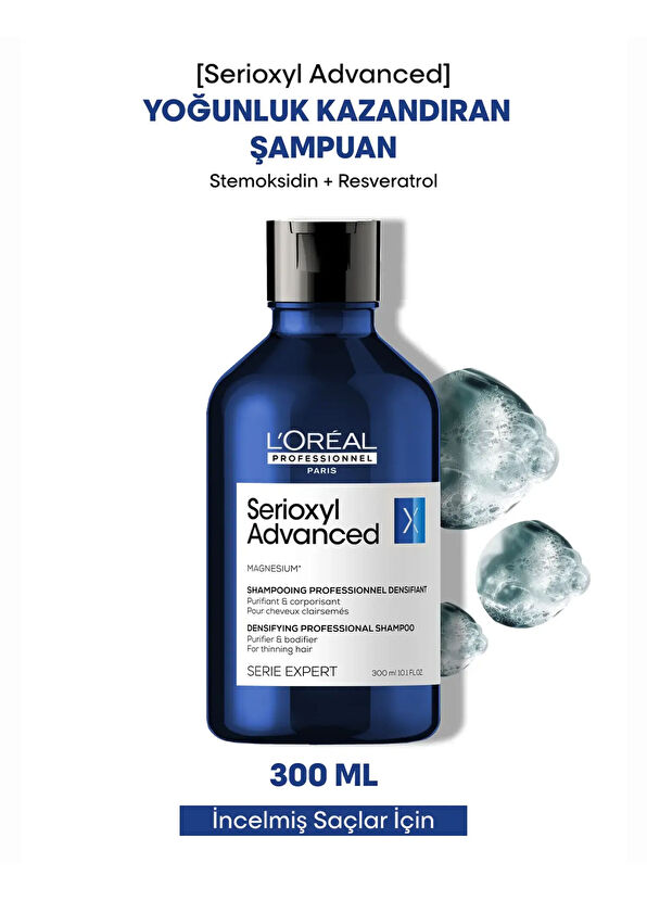 Loreal Professionnel Serie Expert Serioxyl Advanced İncelmiş Saç Telleri için Yoğunluk Kazandıran Şampuan 300 ml - 2