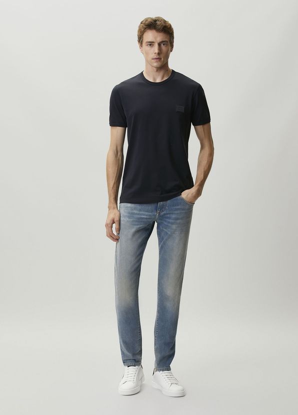Dolce&Gabbana Navy Blue Logo Detailed T-Shirt - 2