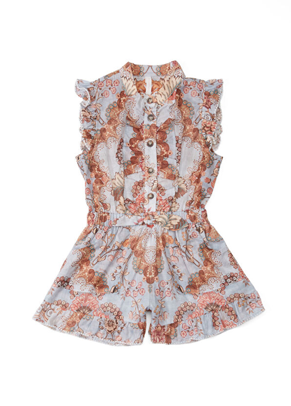Zimmermann Daylight Çok Renkli Çiçek Desenli Kız Çocuk Tulum - 1