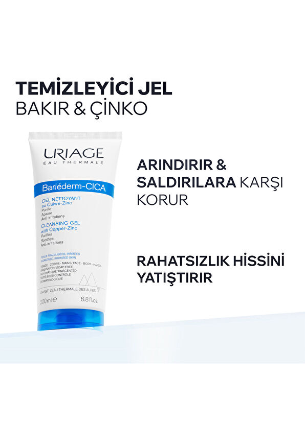 Uriage Barıederm Repairing and Soothing Face and Body Cleansing Gel 200 ml - 2