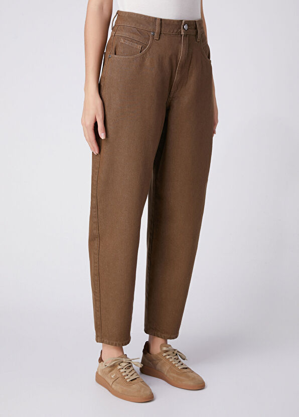 Beymen Club Tapered Fit Kahverengi Jean Pantolon - 4