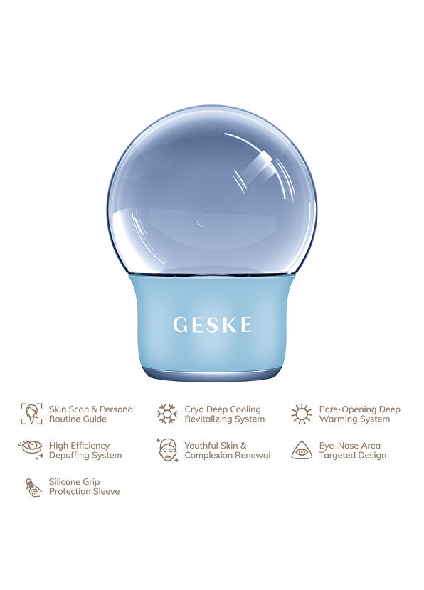 Geske Cool & Warm Face and Body Massager Mavi 7'si 1 Arada Serin ve Sıcak Yüz ve Vücut Masaj Aleti - 2