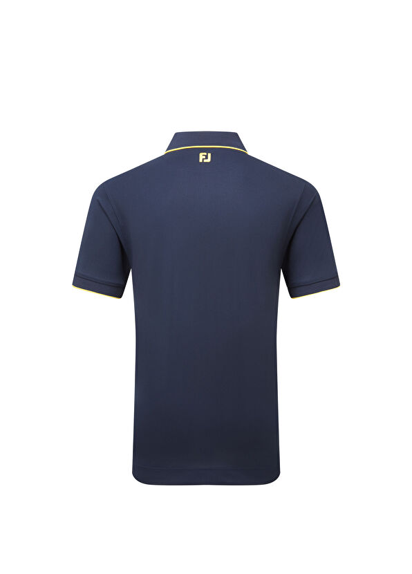 FootJoy Tipped Pique Navy Blue Short Sleeve Men's Golf T-Shirt - 2