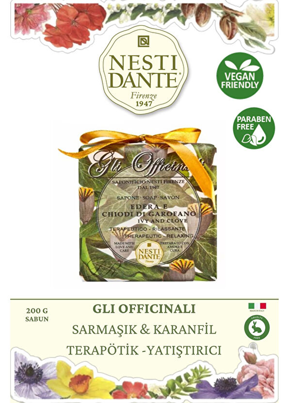 Nesti Dante Gli Officinali Sarmaşık ve Karanfil Vegan Bakım Sabunu 200 gr - 2