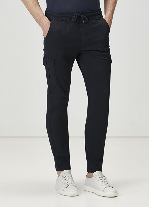 Beymen Club Navy Blue Waist Corded Jogger Cargo Pants - 2