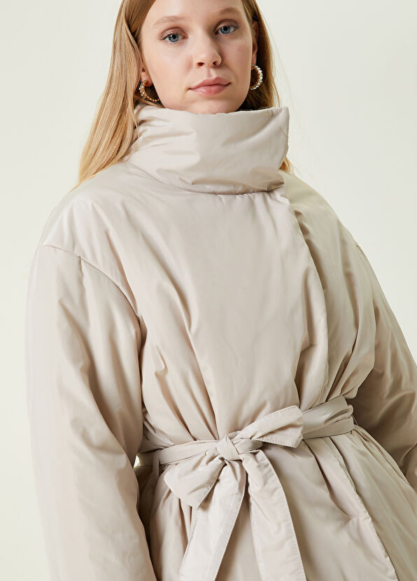 Beymen Club Bej Dik Yaka Puff Mont - 4