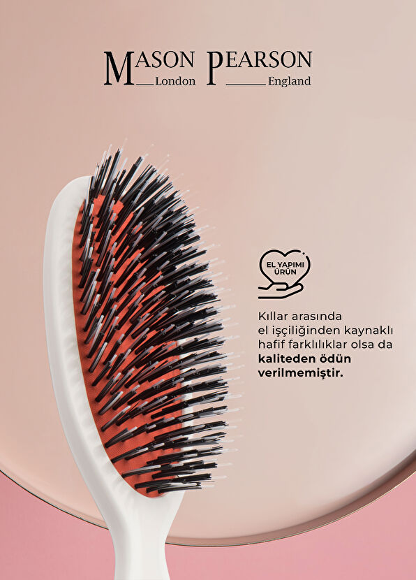 Mason Pearson Pocket Bristle Nylon BN4 Ivory Hair Brush - 2