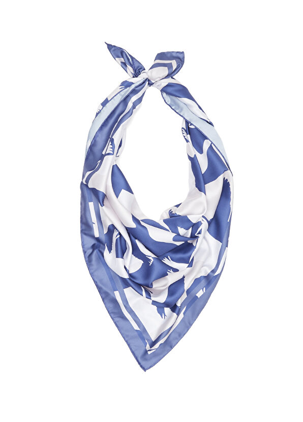 Beymen Club Mavi Beyaz Eşarp - 1
