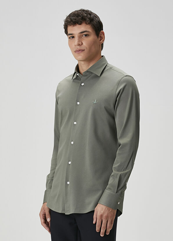 Beymen Club Slim Fit Çağla Örme Stretch Gömlek - 4