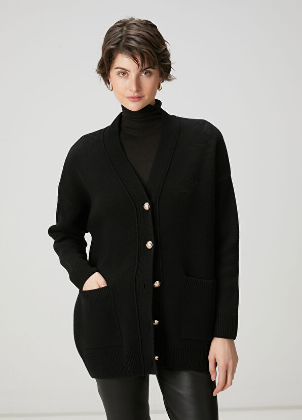 Beymen Club Black Wool Cardigan - 1