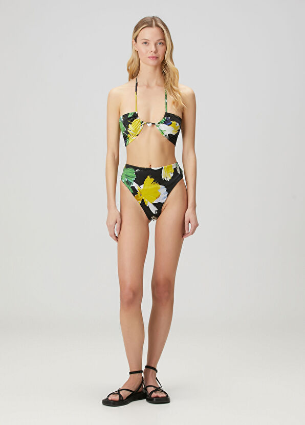 Sara Cristina Siyah Çiçekli Bikini Altı - 1