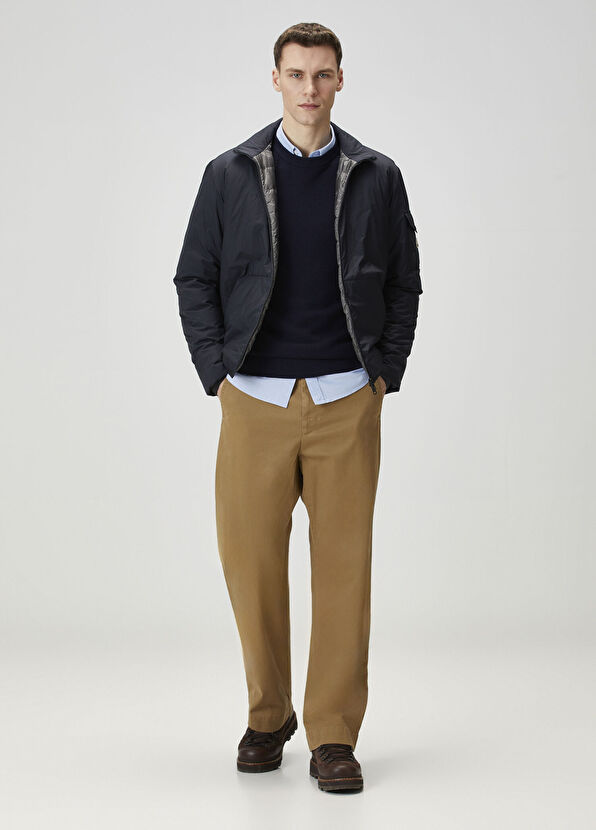 Lacivert Kapüşonlu Mont - Görsel 3