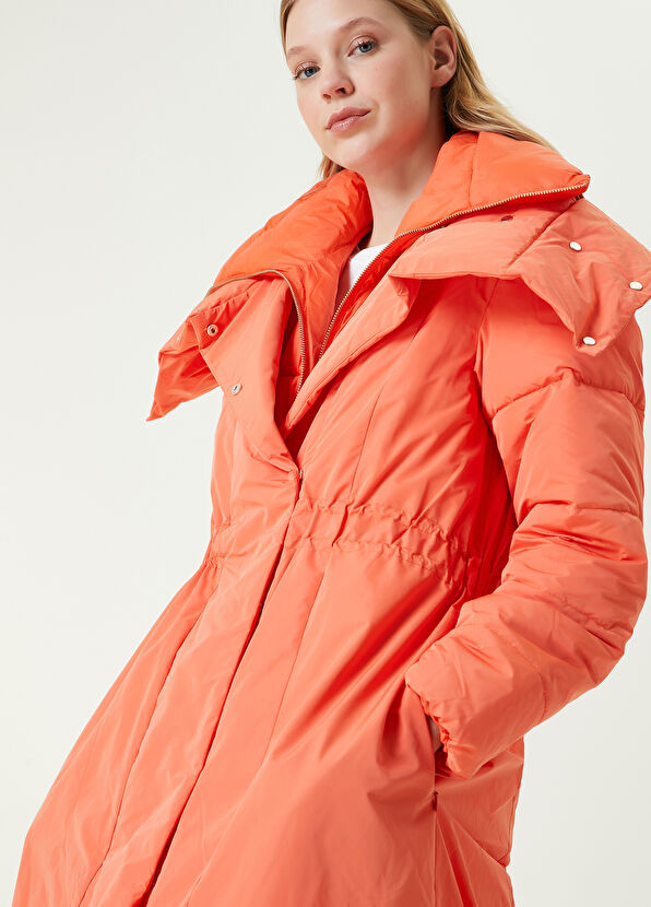 Beymen Club Neon Orange Puff Coat - 2