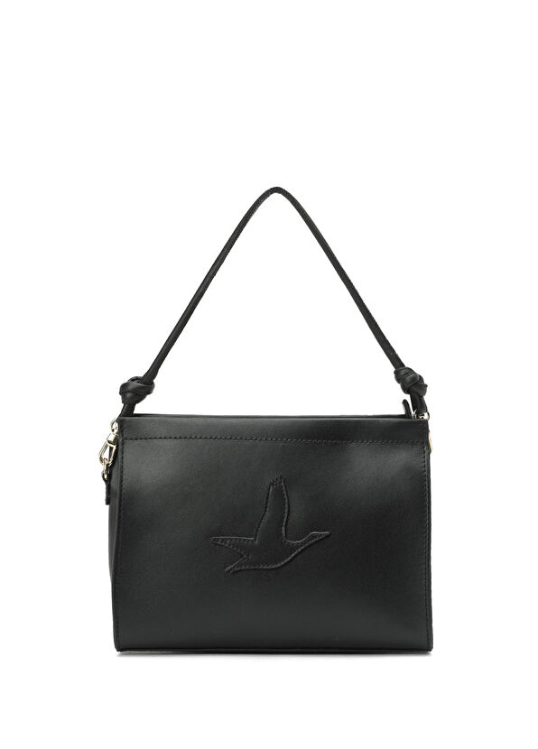 Beymen Club Black Goose Logo Detailed Women's Leather Bag - 1