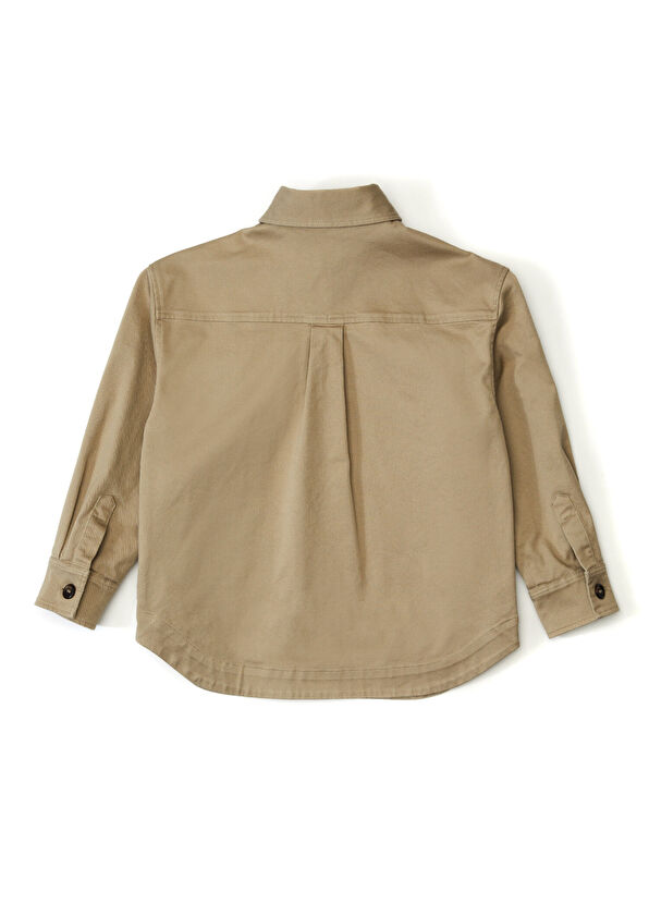 Dolce&Gabbana Bej Logo Detaylı Erkek Çocuk Gömlek - 2