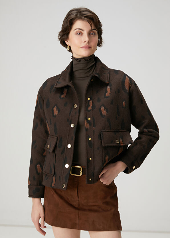 Beymen Club Kahverengi Leopar Desenli Ceket - 1