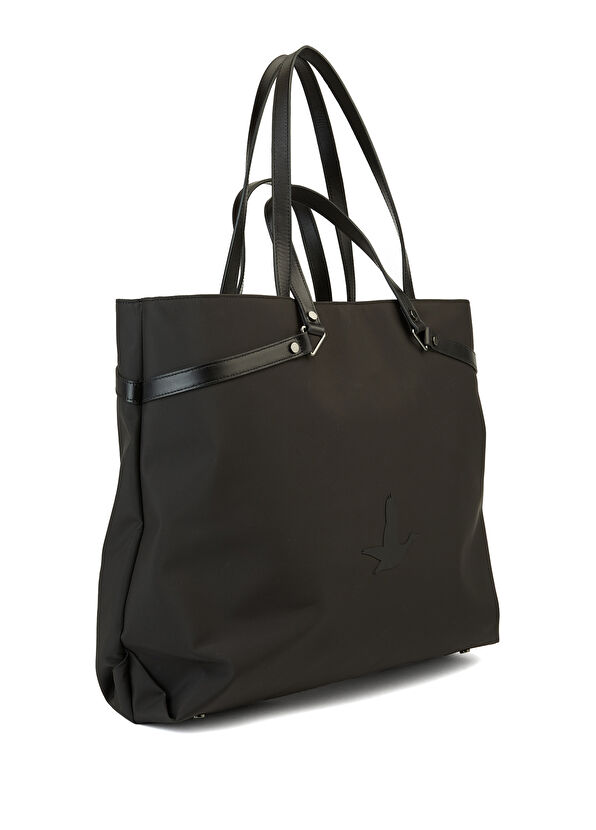 Beymen Club Black Logo Detailed Shopping Bag - 2