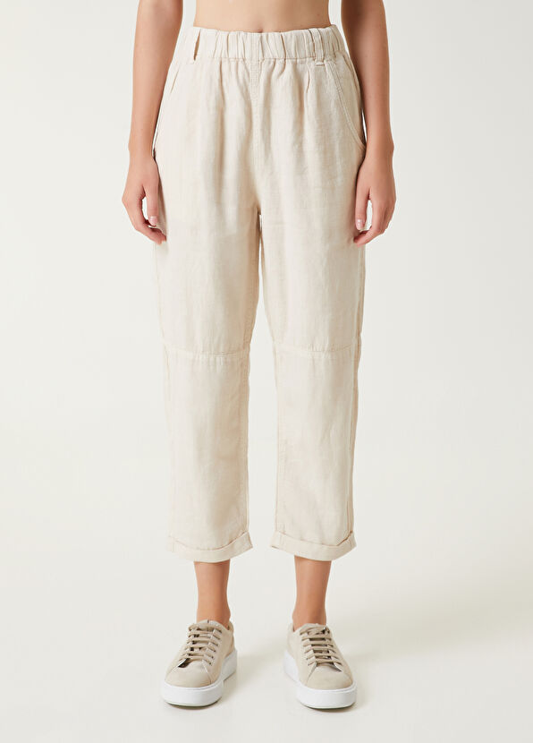 Beymen Club Beige Linen Trousers - 2