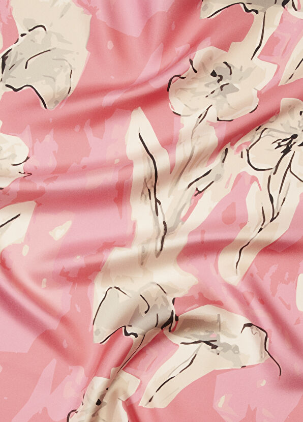 Beymen Club Pink 70x70 Cm Silk Scarf - 2